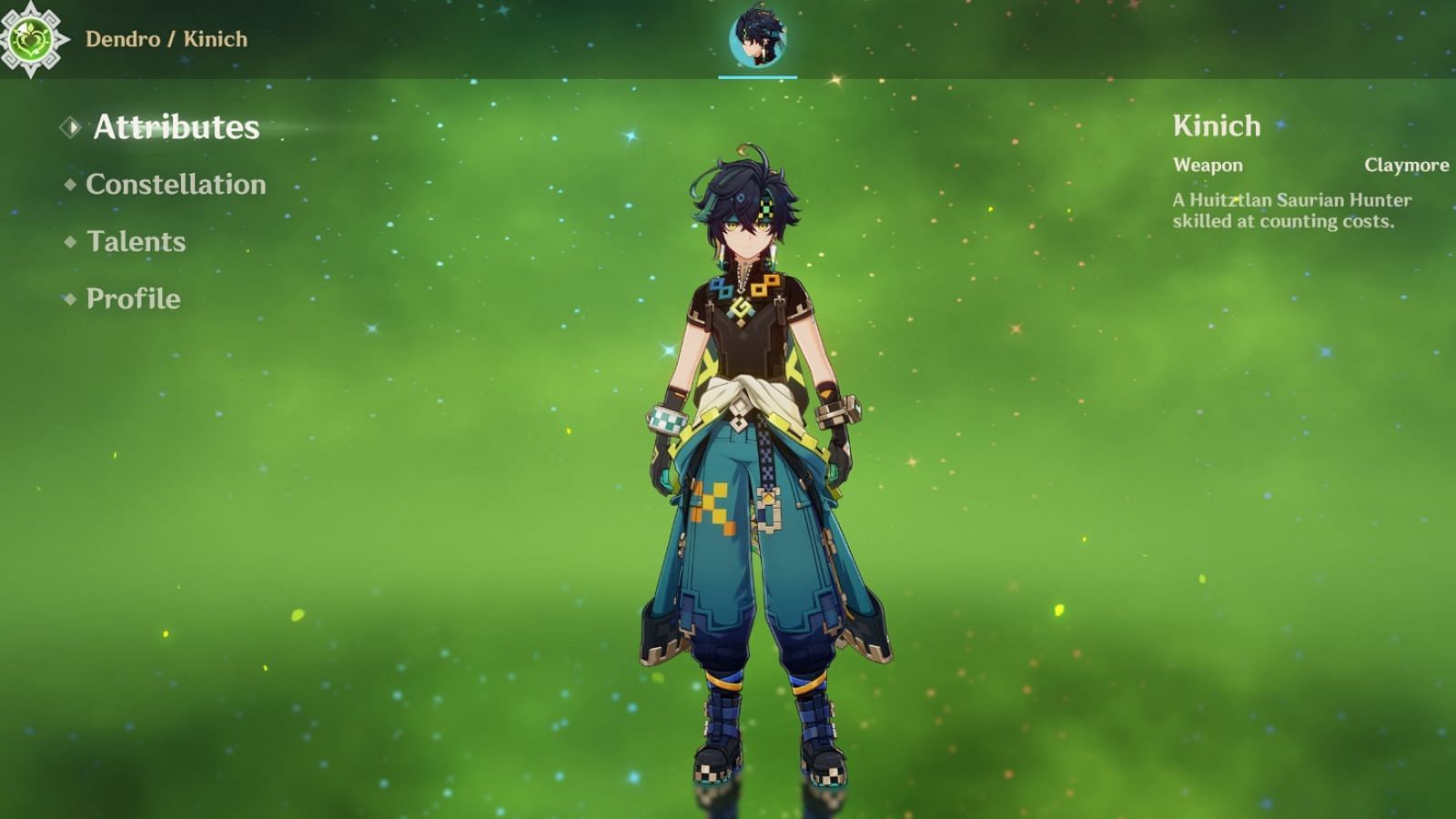 Screenshot of Kinich in-game (Image via HoYoverse)